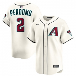 Men Arizona Diamondbacks Nike Home Limited Jersey Cream Perdomo Geraldo 2