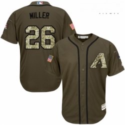 Mens Majestic Arizona Diamondbacks 26 Shelby Miller Authentic Green Salute to Service MLB Jersey