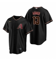 Mens Nike Arizona Diamondbacks 13 Nick Ahmed Black Alternate Stitched Baseball Jersey