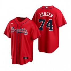 Men Atlanta Braves 74 Kenley Jansen Red Cool Base Stitched Baseball jersey