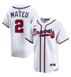 Men Atlanta Braves Nike Alternate Limited Jersey White Mateo Jorge 2