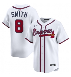 Men Atlanta Braves Nike Alternate Limited Jersey White Smith Dominic 8