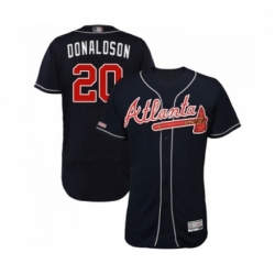 Mens Atlanta Braves 20 Josh Donaldson Navy Blue Alternate Flex Base Authentic Collection Baseball Jersey