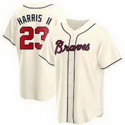 Men's Atlanta Braves Michael Harris II Replica Cream Alternate Jersey