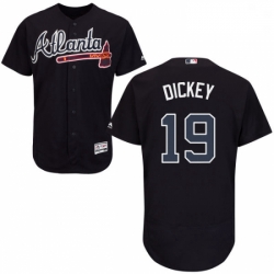 Mens Majestic Atlanta Braves 19 RA Dickey Blue Flexbase Authentic Collection MLB Jersey