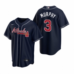 Mens Nike Atlanta Braves 3 Dale Murphy Navy Alternate Stitched Baseball Jerse