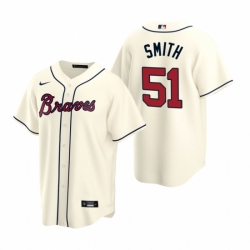 Mens Nike Atlanta Braves 51 Will Smith Cream Alternate Stitched Baseball Jersey