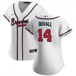 Women Atlanta Braves 14 Adam Duvall Cool Base Stitched Jersey