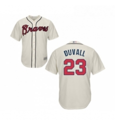 Youth Atlanta Braves 23 Adam Duvall Replica Cream Alternate 2 Cool Base Baseball Jersey 