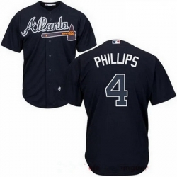 Youth Atlanta Braves #4 Brandon Phillips Navy Cool Base Jersey