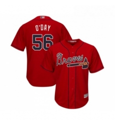 Youth Atlanta Braves 56 Darren O Day Replica Red Alternate Cool Base Baseball Jersey 