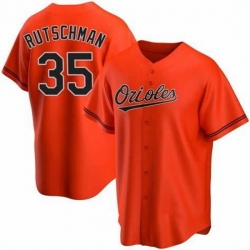 Men Baltimore Oriole #35 Adley Rutschman Orange Cool Base Stitched Baseball jersey