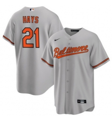 Men Baltimore Orioles 21 Austin Hays Grey Cool Base Stitched Jersey