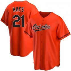 Men Baltimore Orioles #21 Austin Hays Orange Stitched Baseball Jersey