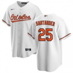 Men Baltimore Orioles 25 Anthony Santander White Cool Base Stitched Jersey