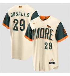 Men Baltimore Orioles  29 Samuel Basallo Natural 2026 City Connect Stadium Stitched Baseball Jersey