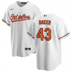 Men Baltimore Orioles 43 Bryan Baker White Cool Base Stitched Jersey