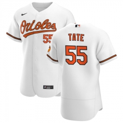 Men Baltimore Orioles 55 Dillon Tate Men Nike White Home 2020 Flex Base Player MLB Jersey