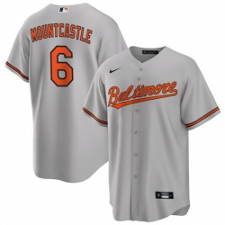 Men Baltimore Orioles 6 Ryan Mountcastle Grey Cool Base Stitched Jersey