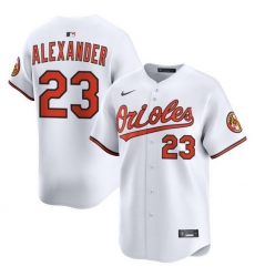 Men Baltimore Orioles Nike Home Limited Jersey White Alexander Blaze 23