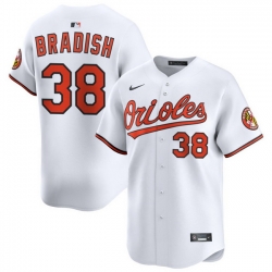 Men Baltimore Orioles Nike Home Limited Jersey White Bradish Kyle 38