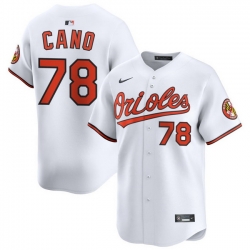 Men Baltimore Orioles Nike Home Limited Jersey White Cano Yennier 78