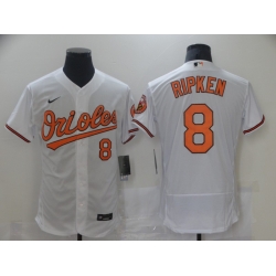 Men Nike Baltimore Orioles 8 Cal Ripken Jr White Authentic Player MLB Jersey