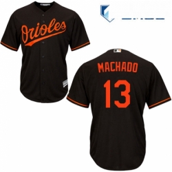 Mens Majestic Baltimore Orioles 13 Manny Machado Replica Black Alternate Cool Base MLB Jersey