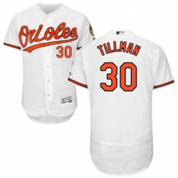 Mens Majestic Baltimore Orioles 30 Chris Tillman White Home Flex Base Authentic Collection MLB Jersey