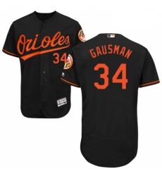 Mens Majestic Baltimore Orioles 34 Kevin Gausman Black Alternate Flex Base Authentic Collection MLB Jersey