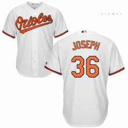 Mens Majestic Baltimore Orioles 36 Caleb Joseph Replica White Home Cool Base MLB Jersey 