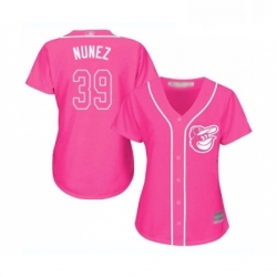 Womens Baltimore Orioles 39 Renato Nunez Replica Pink Fashion Cool Base Baseball Jersey 