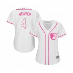 Womens Baltimore Orioles 4 Earl Weaver Replica White Fashion Cool Base Baseball Jersey 