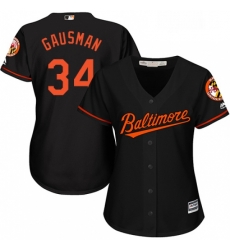 Womens Majestic Baltimore Orioles 34 Kevin Gausman Replica Black Alternate Cool Base MLB Jersey