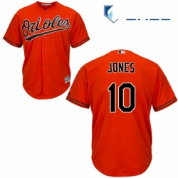 Youth Majestic Baltimore Orioles 10 Adam Jones Authentic Orange Alternate Cool Base MLB Jersey