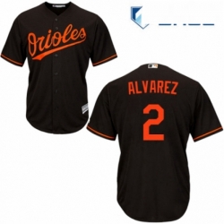 Youth Majestic Baltimore Orioles 2 Pedro Alvarez Replica Black Alternate Cool Base MLB Jersey 