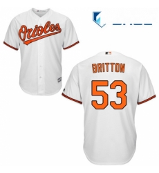 Youth Majestic Baltimore Orioles 53 Zach Britton Replica White Home Cool Base MLB Jersey