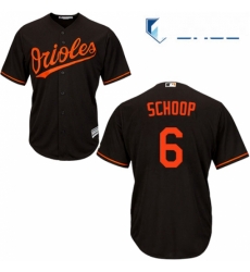 Youth Majestic Baltimore Orioles 6 Jonathan Schoop Replica Black Alternate Cool Base MLB Jersey