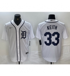 MLB Tigers 33 Keith White Nike Cool Base Men Jersey