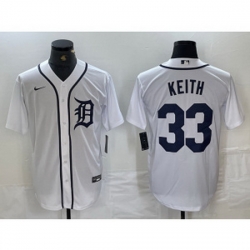 MLB Tigers 33 Keith White Nike Cool Base Men Jersey