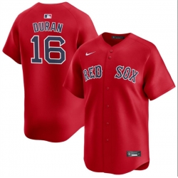 Men Boston Red Sox 16 Jarren Duran Red 2024 Alternate Limited Stitched Baseball Jersey