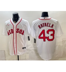 Men Boston Red Sox  43 Ceddanne Rafaela White Cool Base Stitched Baseball Jersey