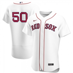 Men Boston Red Sox 50 Mookie Betts Men Nike White Home 2020 Flex Base Player MLB Jersey