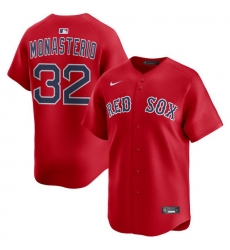 Men Boston Red Sox Nike Home Limited Jersey Red Monasterio Andruw 32