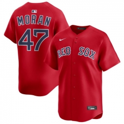 Men Boston Red Sox Nike Home Limited Jersey Red Moran Jovani 47