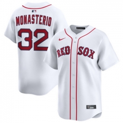 Men Boston Red Sox Nike Home Limited Jersey White Monasterio Andruw 32
