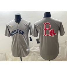 Men Boston Red Sox Team Big Logo Grey Cooperstown Collection Limited Stitched Baseball Jersey Men Boston Red Sox Team Big Logo Grey Cooperstown Collection Limited Stitched Baseball Jersey