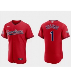 Men Cleveland Guardians 1 Amed Rosario Red Flex Base Stitched Jersey