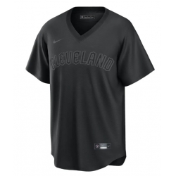 Men Cleveland Guardians 11 Jos E9 Ram EDrez Black Pitch Black Fashion Replica Stitched Baseball Jersey