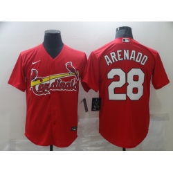 Men Nike St.Louis Cardinals Nolan Arenado 28 Red Nike Cool Base Jersey